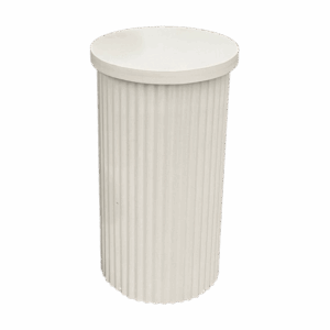 White Ripple Plinth With Top for hire