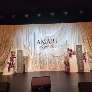 Alternative view of Styled draping