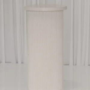 Alternative view of White Ripple Plinth With Top For Hire in Melbourne