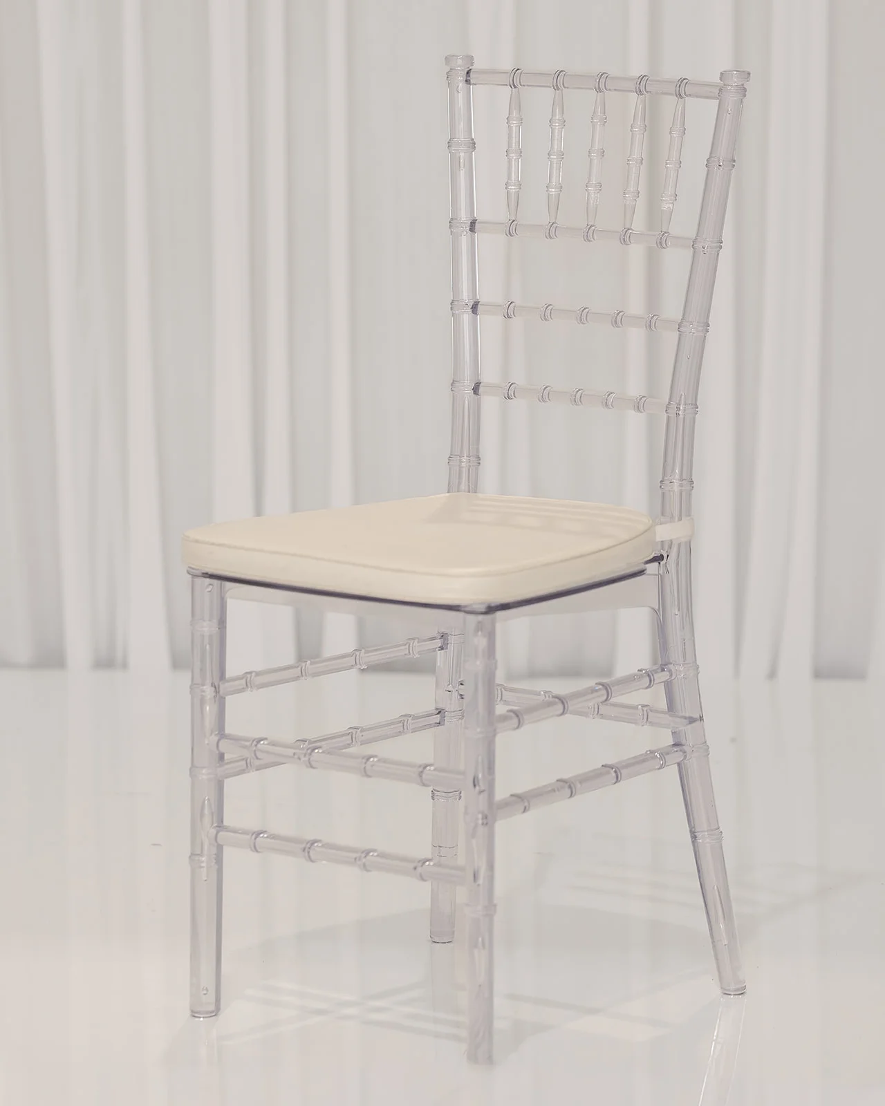 Clear tiffany chair hire