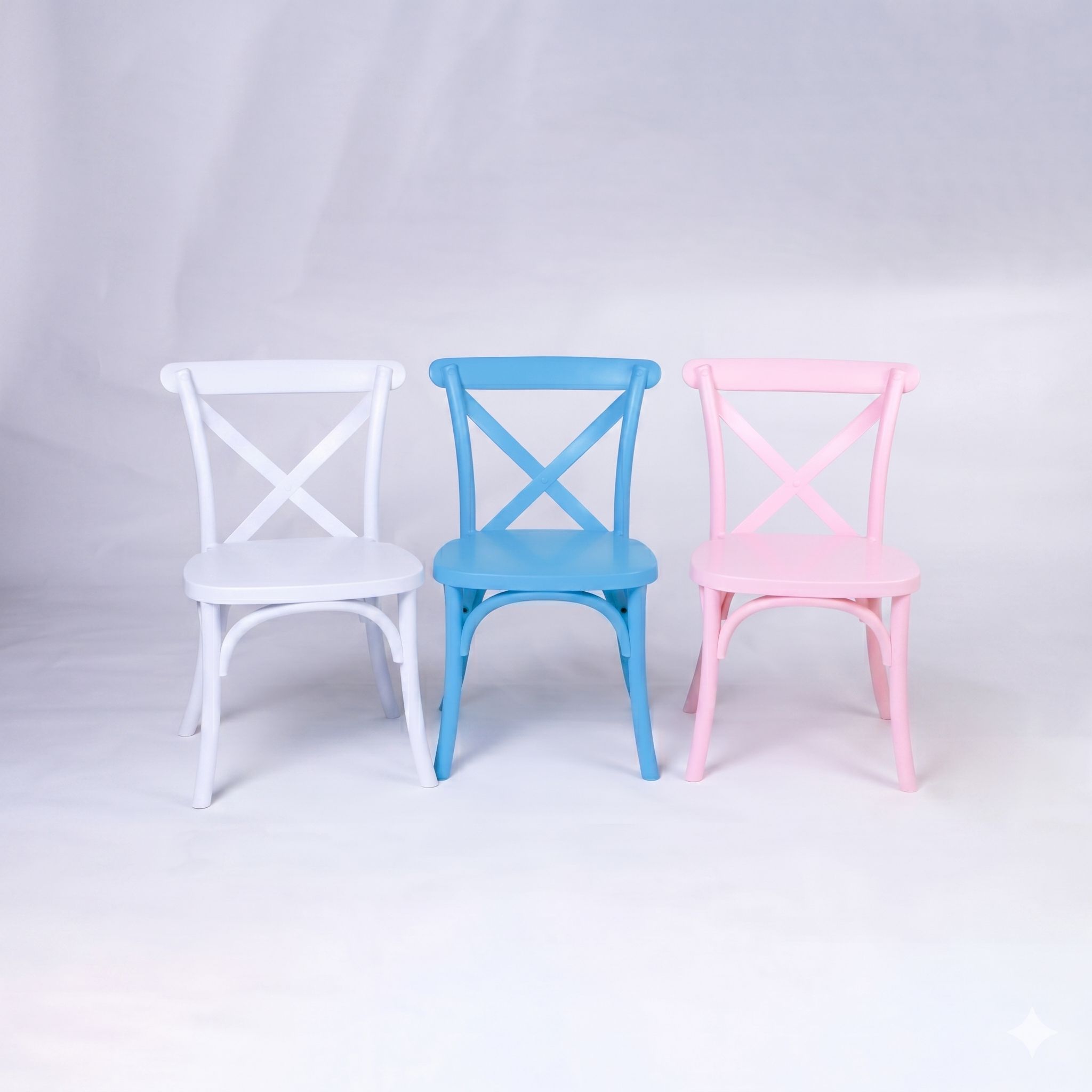 Kids cross back chairs