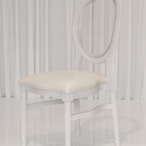 White Louis Chair for Wedding and Event Hire Australia